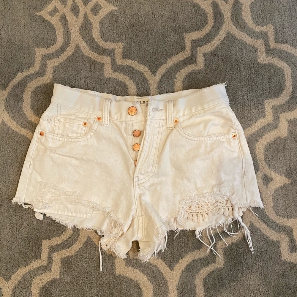 Free people white high wasted!